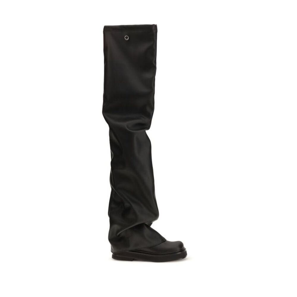 The Attico Black Polyurethane Over The Women's Knee
